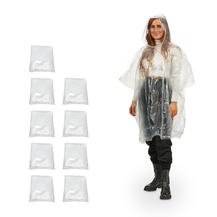 Disposable poncho set of 10