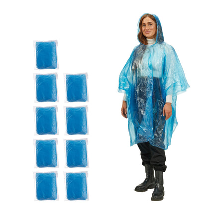 Disposable poncho set of 10