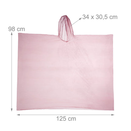 Poncho de pluie jetable, lot de 20