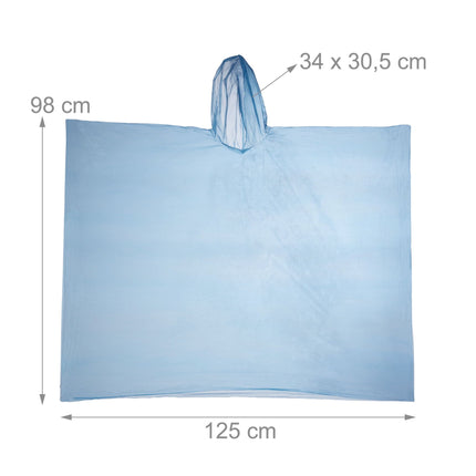 Poncho de pluie jetable, lot de 20