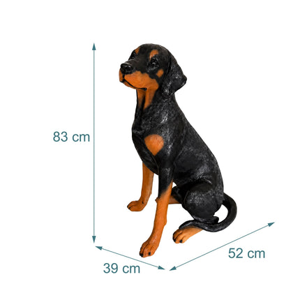 Doberman Garden Dog Statue, Life-Size Polyresin