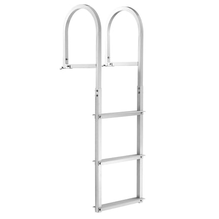 Dock Ladder, Removable 3-Step Aluminum, 500 lb, Anti-Slip