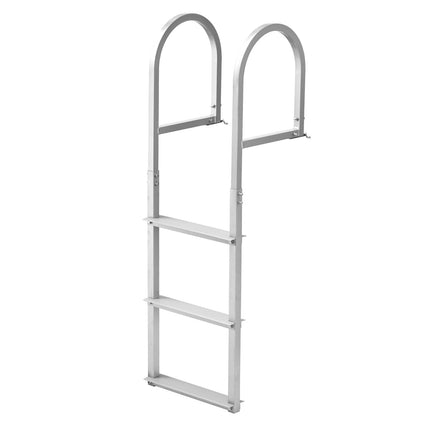 Dock Ladder, Removable 3-Step Aluminum, 500 lb, Anti-Slip