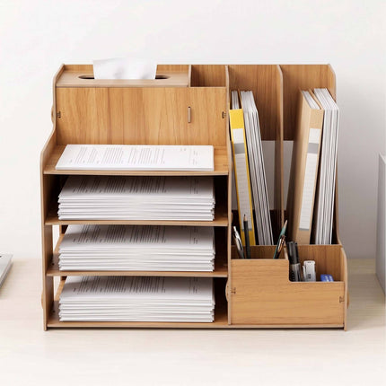 Document Organiser with File Holder – Dark Brown MDF