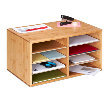Compartiment à documents en bambou