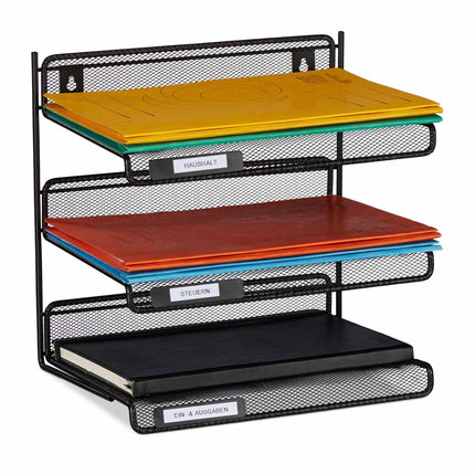 Rangement de documents à 3 compartiments