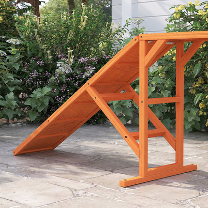 Pont d'agilité pour chiens, équipement d'agilité avec barre de sécurité, surface antidérapante, pour jardin, 325 x 55 x 69 cm, orange