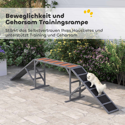 Hunde Agility Rampe, rutschfest, 35° Neigung, 40 kg Tragkraft