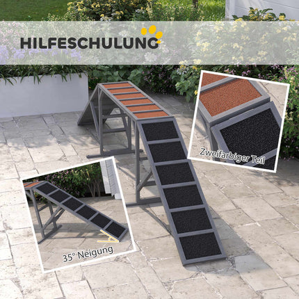 Hunde Agility Rampe, rutschfest, 35° Neigung, 40 kg Tragkraft