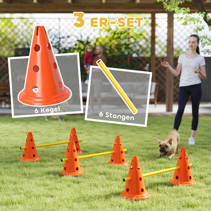 Dog Agility Set – 3-Piece Training Kit with 6 Cones, Bag