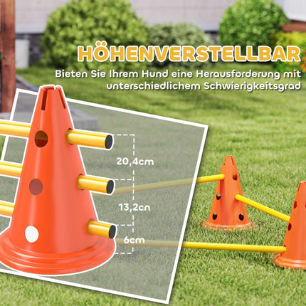 Dog Agility Set – 3-Piece Training Kit with 6 Cones, Bag
