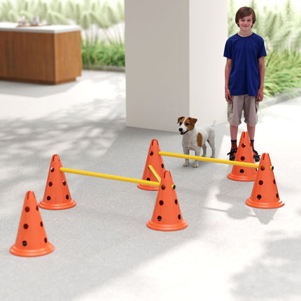 Dog Agility Set – 3-Piece Training Kit with 6 Cones, Bag