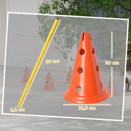Dog Agility Set – 3-Piece Training Kit with 6 Cones, Bag