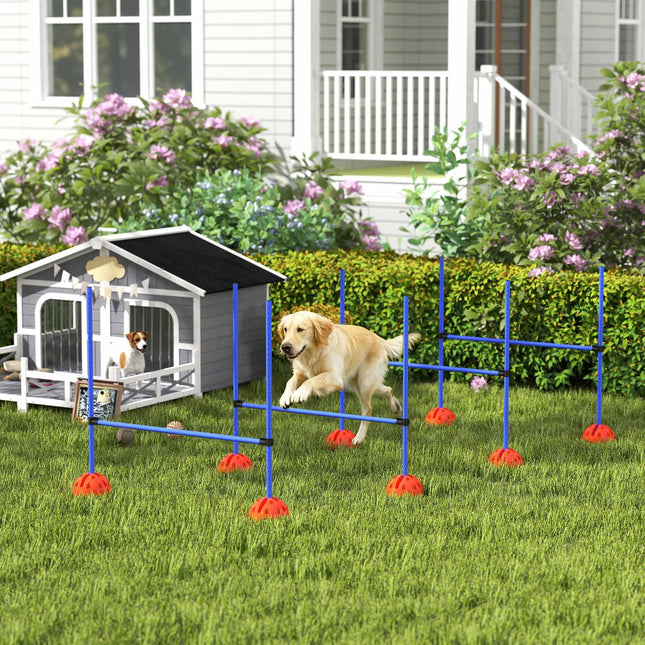 Agility sada pro psy, 4 nastavitelné překážky s taškou