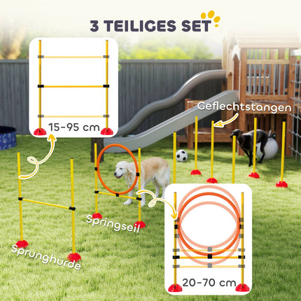 Agility tréninková sada pro psy, 4dílné nastavitelné vybavení