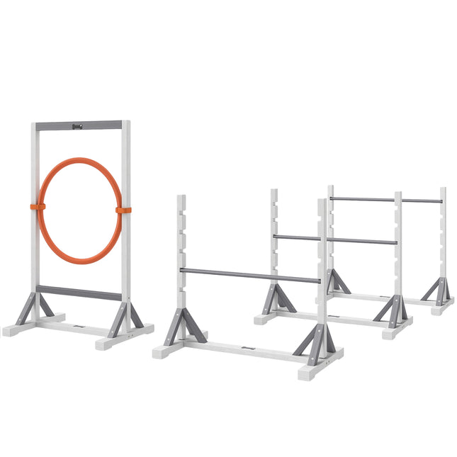 Agility sada pro psy - 4dílná, výškově nastavitelné překážky