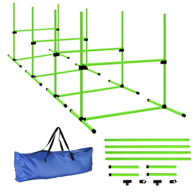 Dog Agility Set, Adjustable Hurdles with Carry Bag