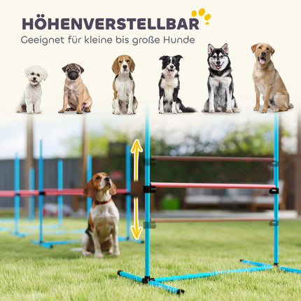 Dog Agility Set, Adjustable Hurdles with Carry Bag