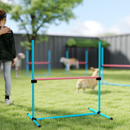 Dog Agility Set, Adjustable Hurdles with Carry Bag