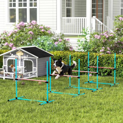 Dog Agility Set, Adjustable Hurdles with Carry Bag