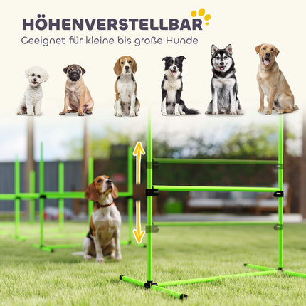 Dog Agility Set, Adjustable Hurdles with Carry Bag