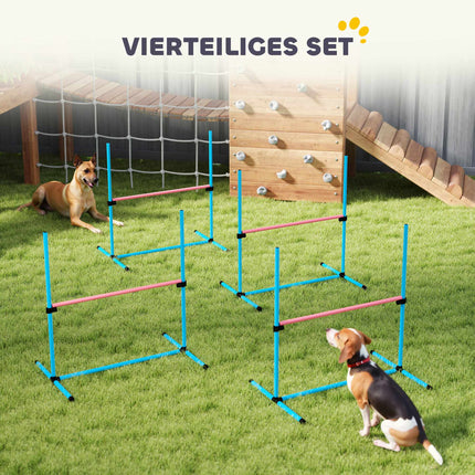 Dog Agility Set, Adjustable Hurdles with Carry Bag