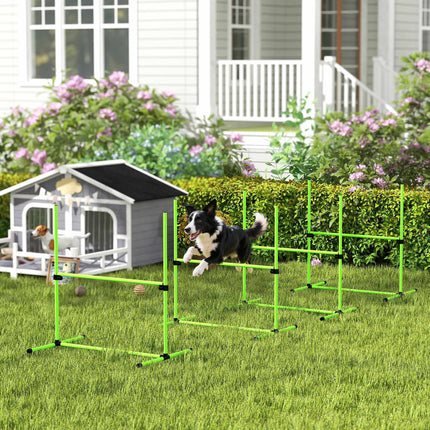 Dog Agility Set, Adjustable Hurdles with Carry Bag