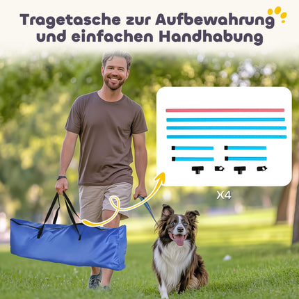 Dog Agility Set, Adjustable Hurdles with Carry Bag
