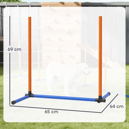 Dog Agility Set, Portable with Adjustable Slalom Poles