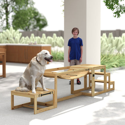 Dog Agility Set for Large Dogs - Gran Wood, Set of 4