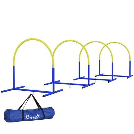 Hund Agility-Set mit Tragetasche, 4 Bögen, gelb