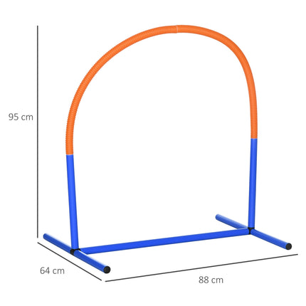 Agility tréninková sada pro psy, 4dílná s taškou, modrá/oranžová