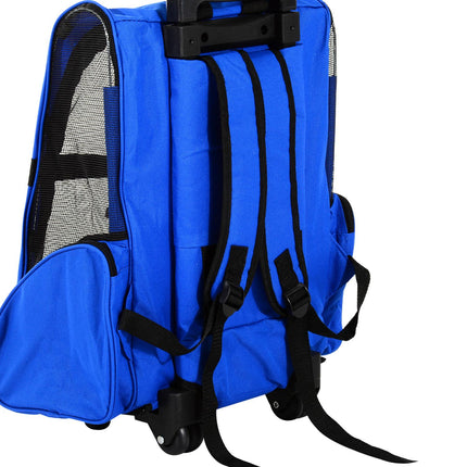 Hundetasche 2-in-1, atmungsaktives Oxford-Gewebe, blau