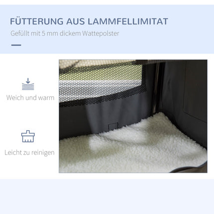 Faltbare graue Hundetasche mit Kissen, kleine Größe