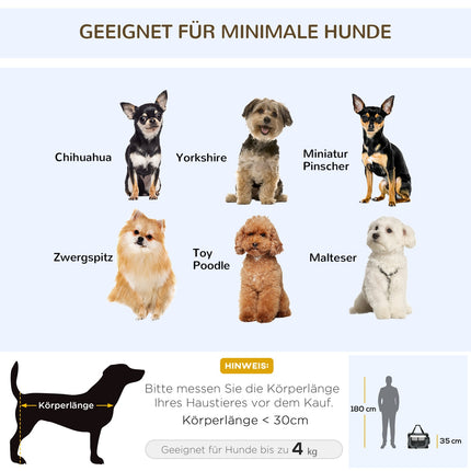 Faltbare graue Hundetasche mit Kissen, kleine Größe