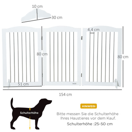 Faltbares Hundegitter, 3 Platten, 154x30x80 cm Schutzbarriere