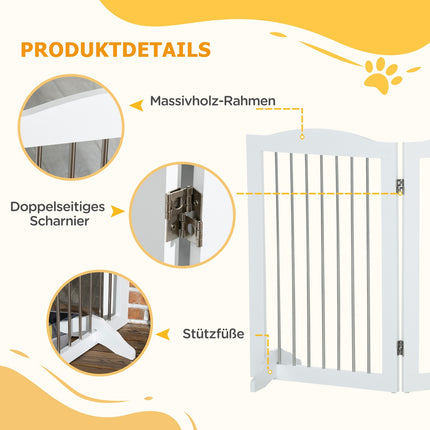 Faltbares Hundegitter, 3 Platten, 154x30x80 cm Schutzbarriere