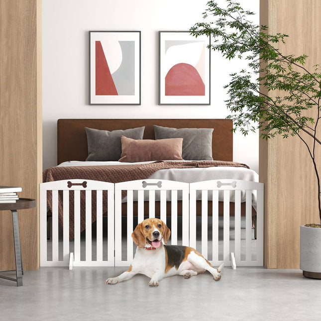 Faltbares Hundegitter – 3-teilig, 155x61 cm, Freistehend