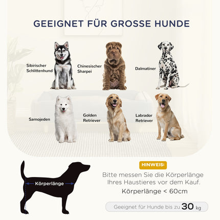Dunkelblaues Hundebettsofa mit Holzbeinen, 96x66x24 cm
