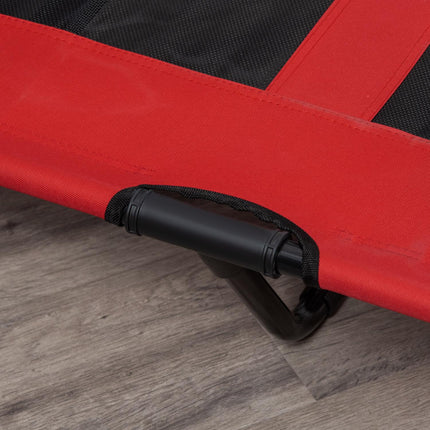 Panier surélevé pour chien, lit pour animal de compagnie, couchage pour grands chiens, métal Oxford rouge