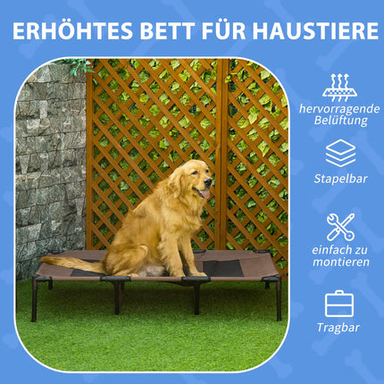Outdoor Pet Bed - Durable Metal, Oxford Fabric, 122x92x23cm