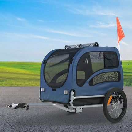 Dog Bike Trailer, 100 Lb Capacity, Foldable, Quick-Release Wheels