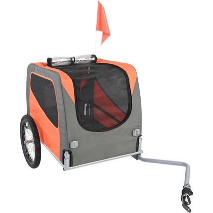 Dog Bike Trailer, 66 lb Capacity, Foldable, Quick-Release Wheels