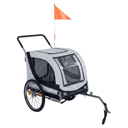 Hunde Fahrradanhänger & Buggy, 80kg Kapazität, Netzfenster