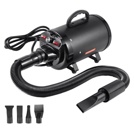 Dog Blow Dryer 2000W, Adjustable Speed, 4 Nozzles