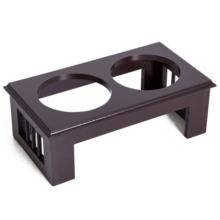 Erhöhter Napf für Haustiere, Edelstahl, pflegeleicht, 44x24x15 cm