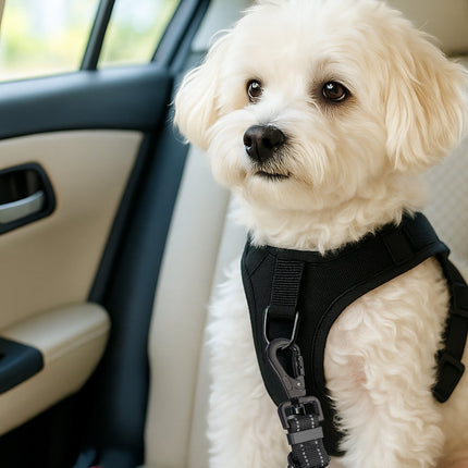 Hunde-Autosicherheitsgurt mit Stoßdämpfer, verstellbare Länge