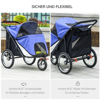 Zusammenklappbarer Tierwagen mit Netzfenster, bis 30 kg belastbar