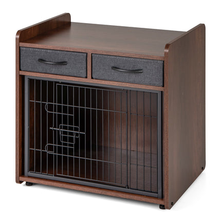 Hundebox als Beistelltisch mit 2 Stoffschubladen