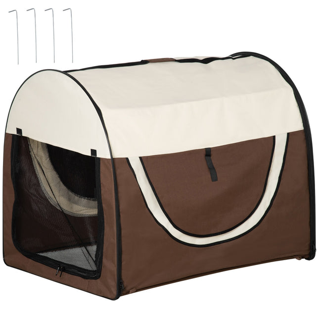 Zusammenklappbare Hundebox, wasserdicht mit Kissen, 97x71x76 cm